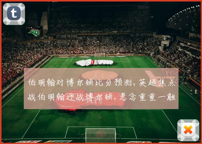伯明翰对博尔顿比分预测,英超焦点战伯明翰迎战博尔顿,悬念重重一触即发